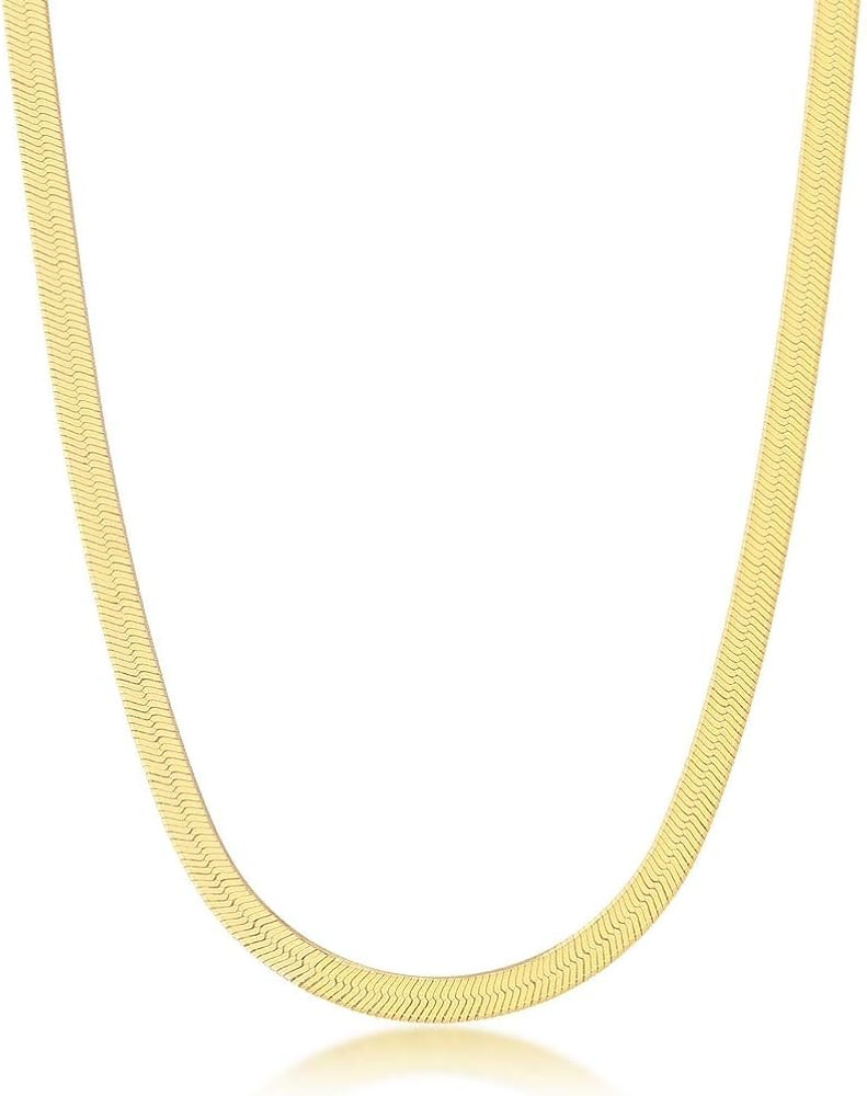 Beaux Bijoux Gold Chain Necklaces for Women | Herringbone, Paperclip, Omega Chains | Gold Plated ... | Amazon (US)