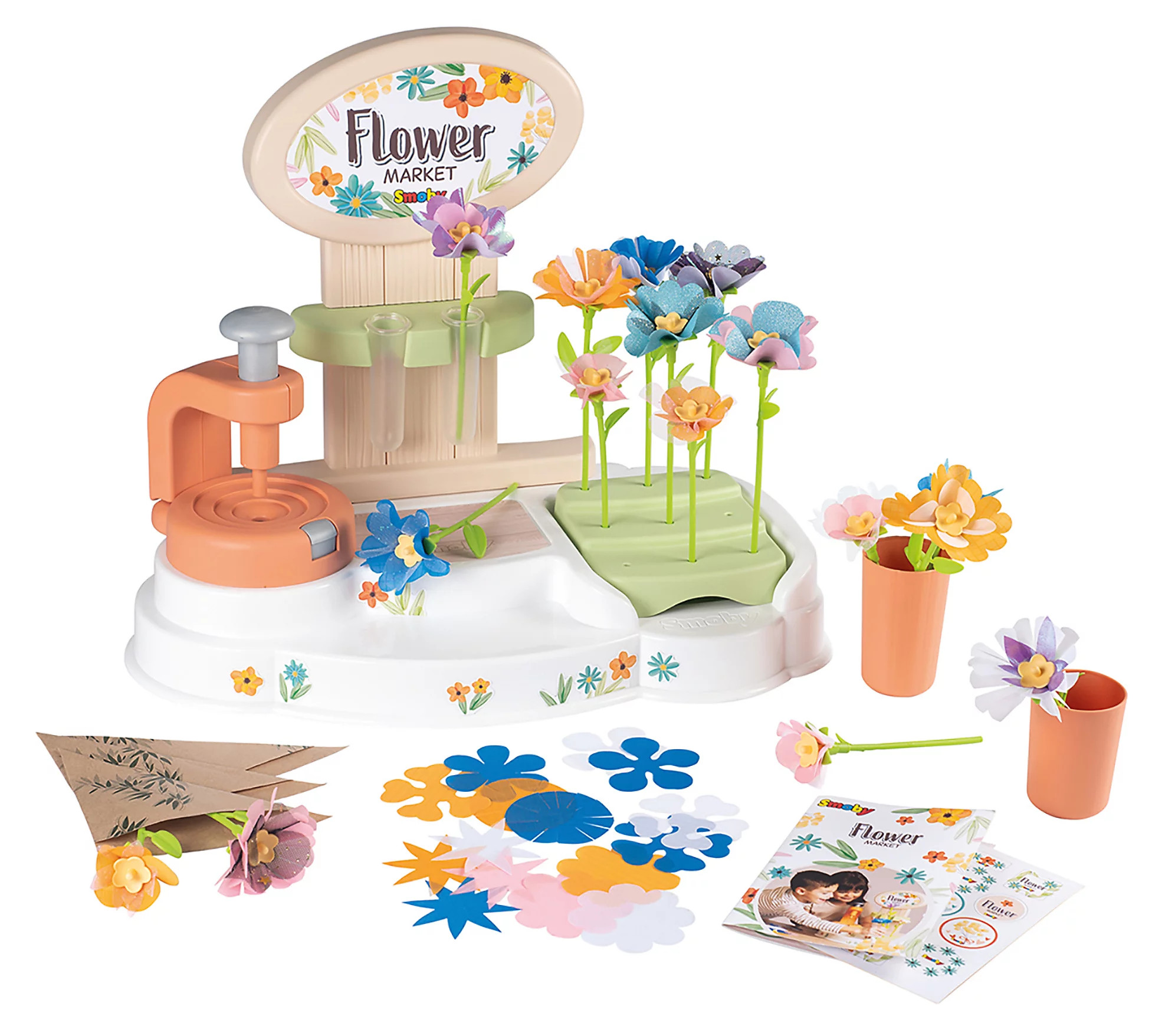 SMOBY Flower Market Kids DIY 100 Piece Toy Set | QVC