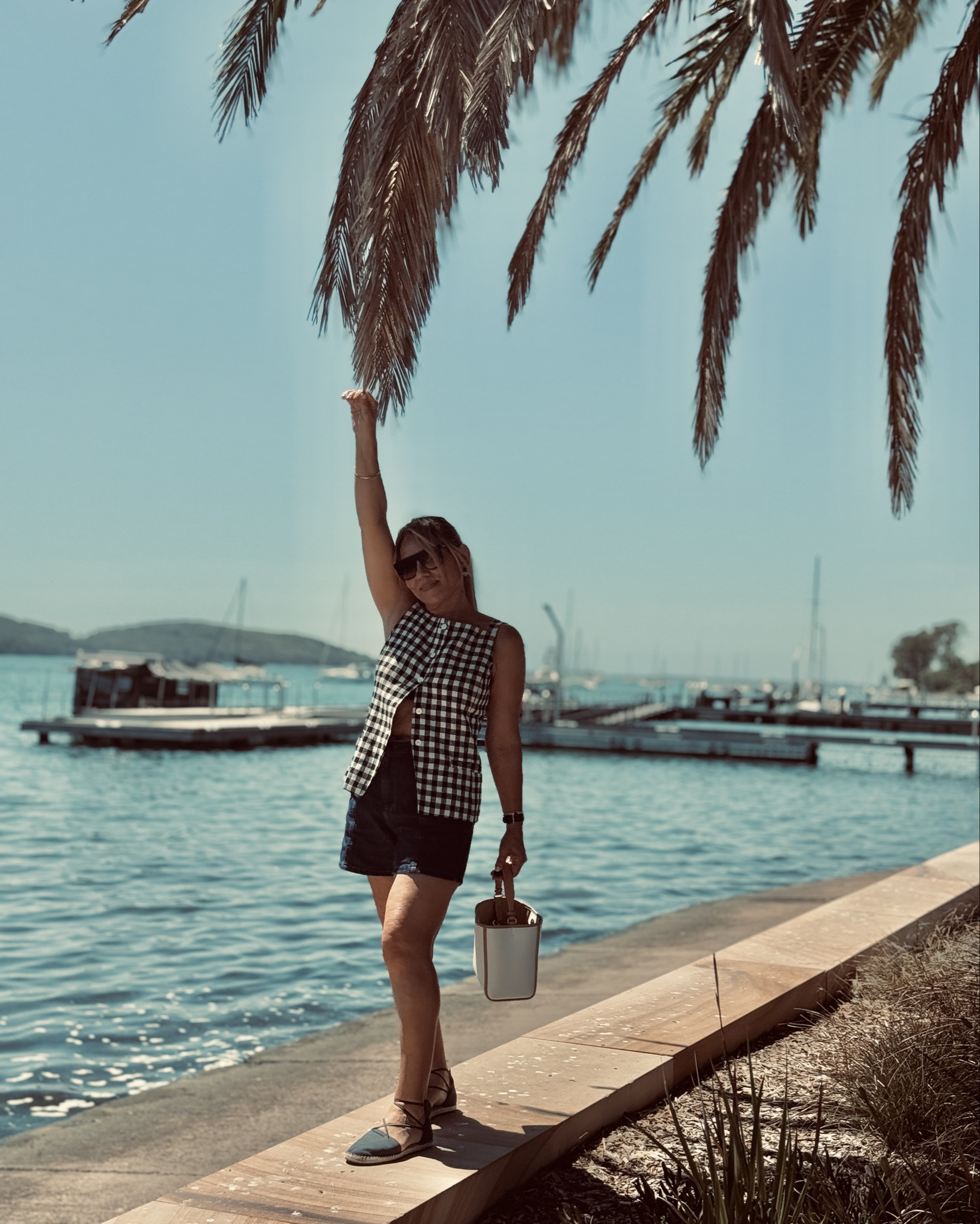 36 degrees and still trying to keep cute and cool at the same time 🖤🤍💙

#LTKPetite #LTKOver40 #LTKootd