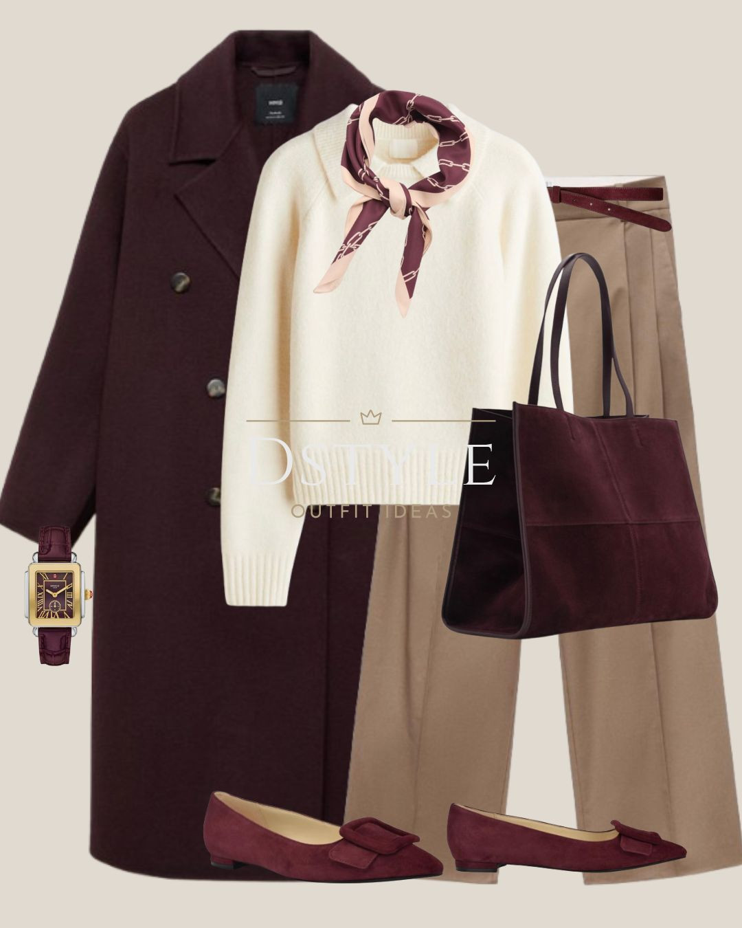 Rich Burgundy & Cream: The Quiet Luxury Look You Need Now 🍷

Obsessed with this color palette! This deep, moody burgundy coat is the ultimate statement piece for winter. Paired it with beige trousers and a classic ivory knit for a look that feels instantly expensive. The silk scarf tied at the neck and the matching flats add the perfect touch of vintage charm. 

 

#LTKStyleTip #LTKWorkwear #LTKShoeCrush