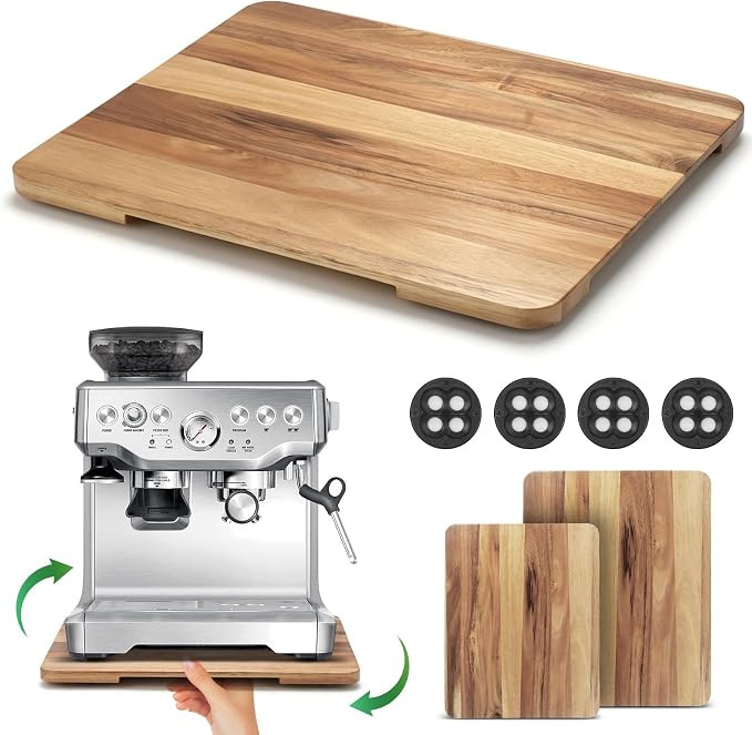 Appliance Slider 360° Rolling Tray for Countertop Coffee Maker Mat, Acacia | Amazon (US)