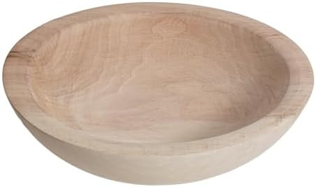 RUIRUICO Hand Carved Wooden Decorative Bowl for Home Entryway Decor, Wood Centerpiece Bowl for Co... | Amazon (US)