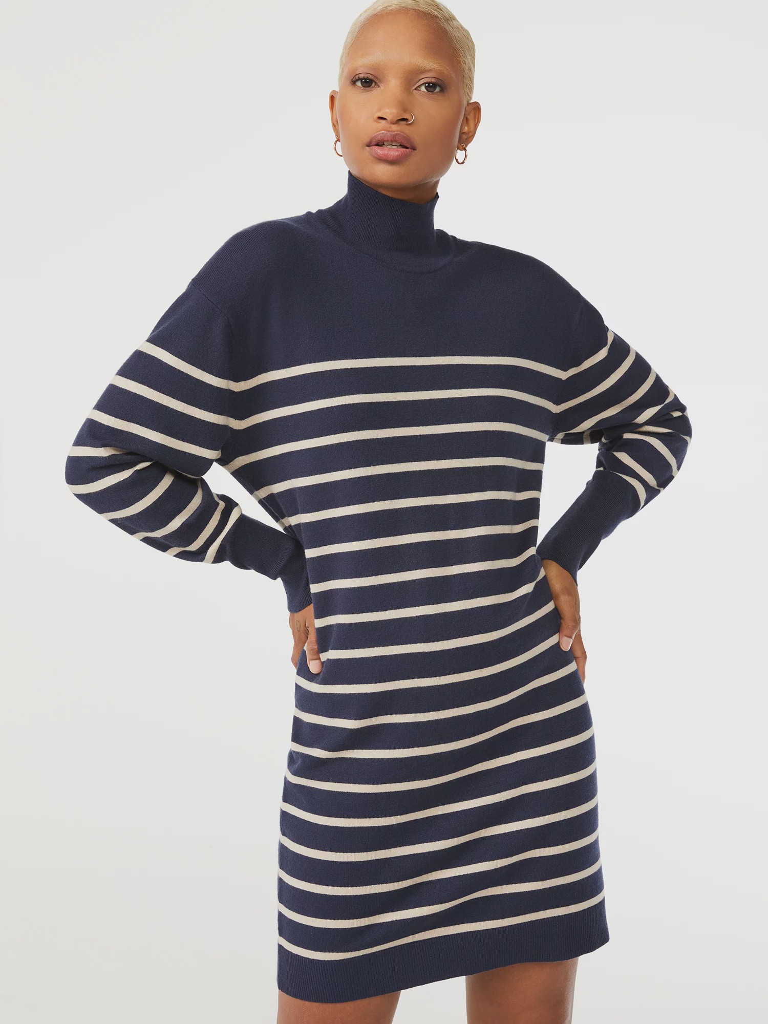 Free Assembly Women's Turtleneck Sweater Dress - Walmart.com | Walmart (US)