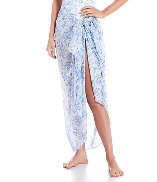 x Born on Fifth Blue Bird Antibes Pareo Sarong Swimsuit Cover Up | Dillards