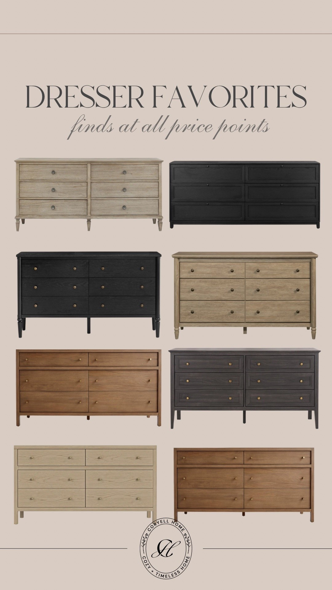 Dresser favorites at all price points! A mix of high end and affordable options that are all beautiful, timeless, and neutral! Optimal storage, and high quality! 

#LTKHome #LTKStyleTip