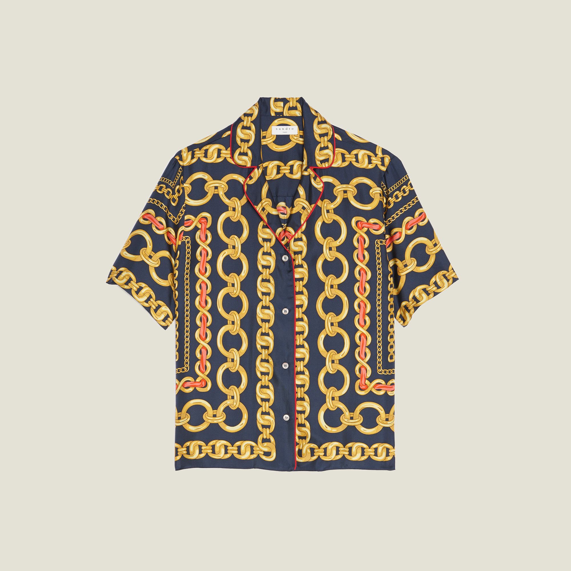Short-sleeved printed shirt | Sandro Paris (US)