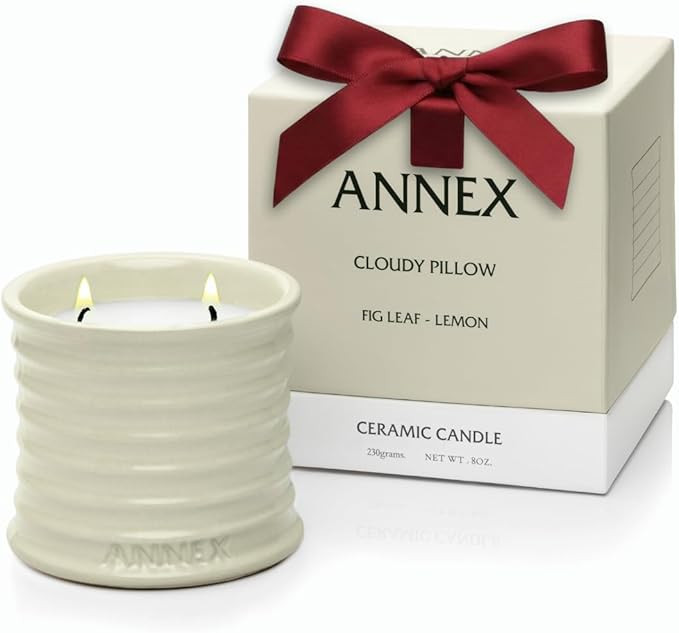 Annex Fig Leaf & Lemon Luxury Scented Candle - Handmade Ceramic Jar - 50hr Clean Burn, Non-Toxic ... | Amazon (US)