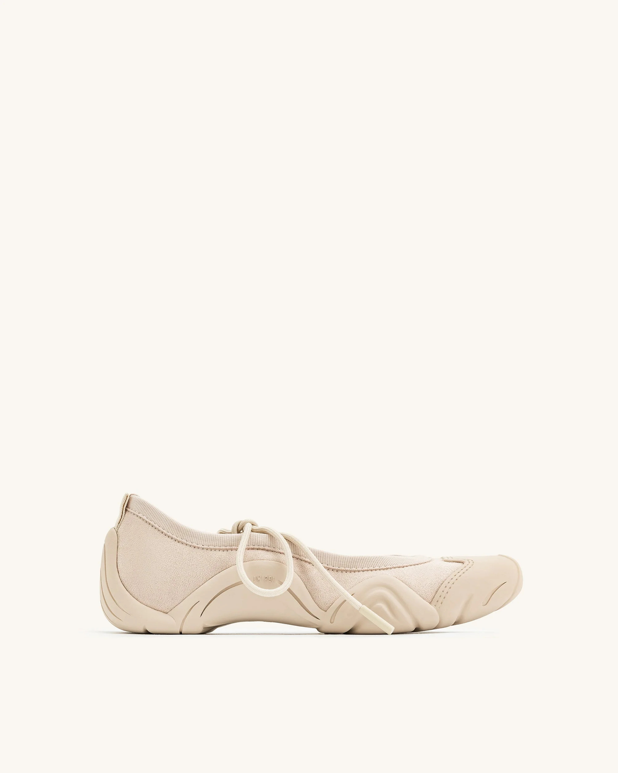 Caitlin Lace-up Ballerina Sneakers - Beige | JW PEI US
