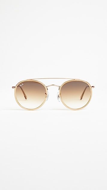Phantos Round Browbar Sunglasses | Shopbop