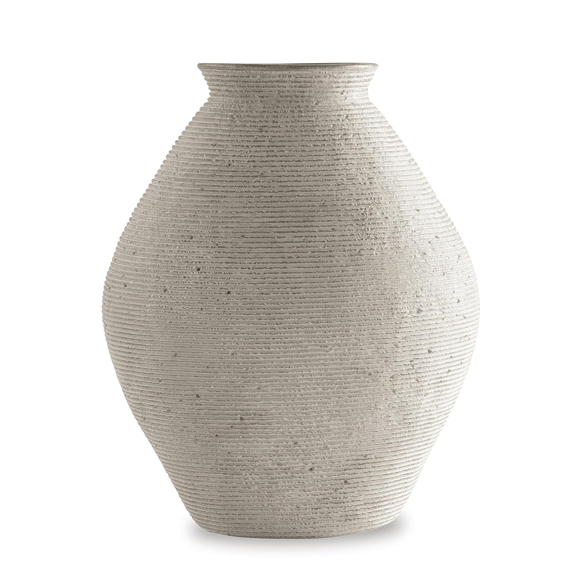 Signature Design by Ashley Hannela 12" Modern Distressed Polyresin Vase, Antique Tan | Amazon (US)