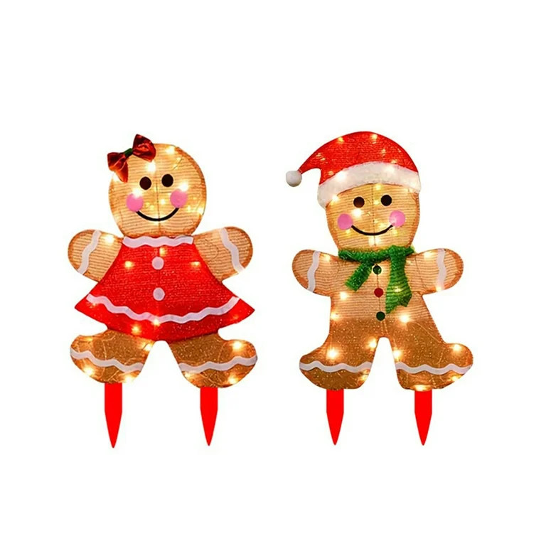 Awevudst Bright Christmas Outdoor Decorations, Lighted Gingerbread Man | Walmart (US)