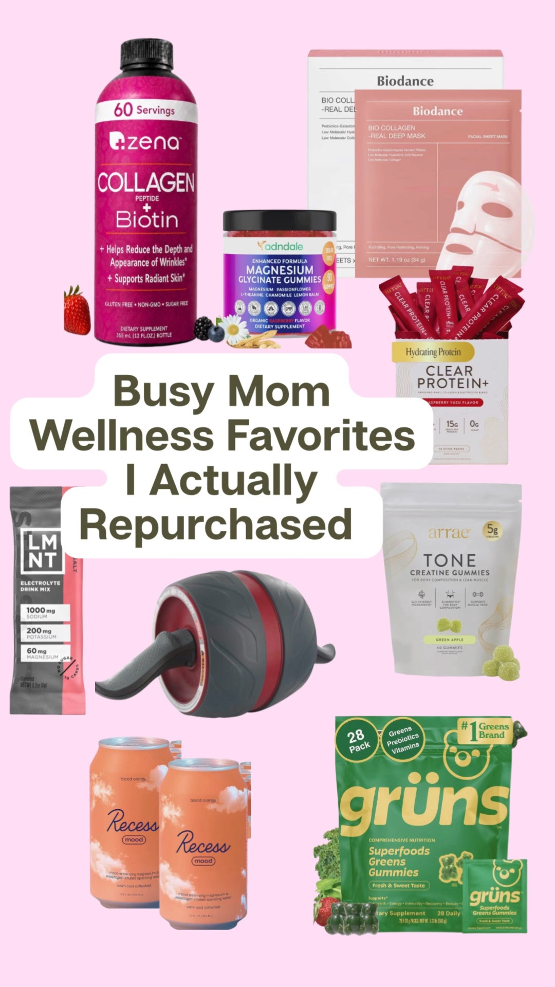 These are the wellness products that have earned a permanent spot in my routine. From hydration and protein to collagen, magnesium, and creatine, these are the finds I actually repurchase instead of trying once and forgetting about. 🤍

#LTKmomlife #LTKselfcare #LTKActive