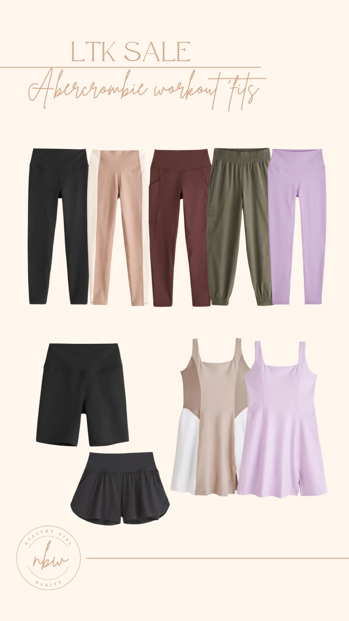 Healthy Girl Essentials
Abercrombie
Workout fits 
Athlesiure must-haves
#healthygirlhabits #thatgirl #LTKsale 

#LTKworkwear #LTKSale #LTKfit
