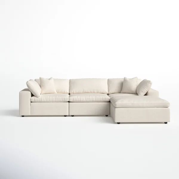 Ramona 133" Wide Reversible Stationary Sofa and Chaise with Ottoman | Wayfair Professional