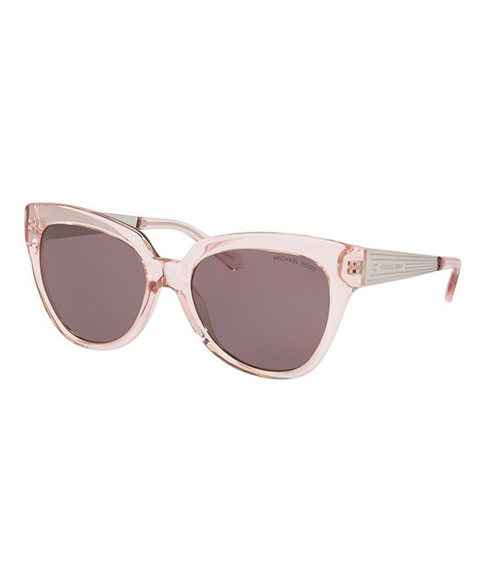 Michael Kors Women's Sunglasses LIGHT - Light Pink & Purple Transparent Cat-Eye Sunglasses | Zulily