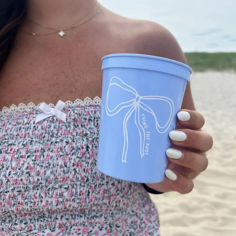 Tying the Knot Bachelorette Cups Bachelorette Party Favors Bach Party Gifts Personalized - Etsy | Etsy (US)