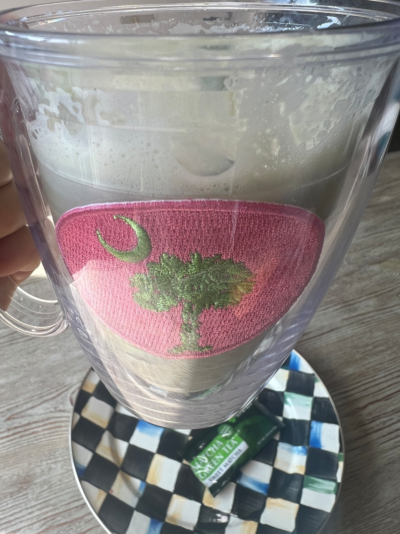 Matcha latte at home for the win. 💚