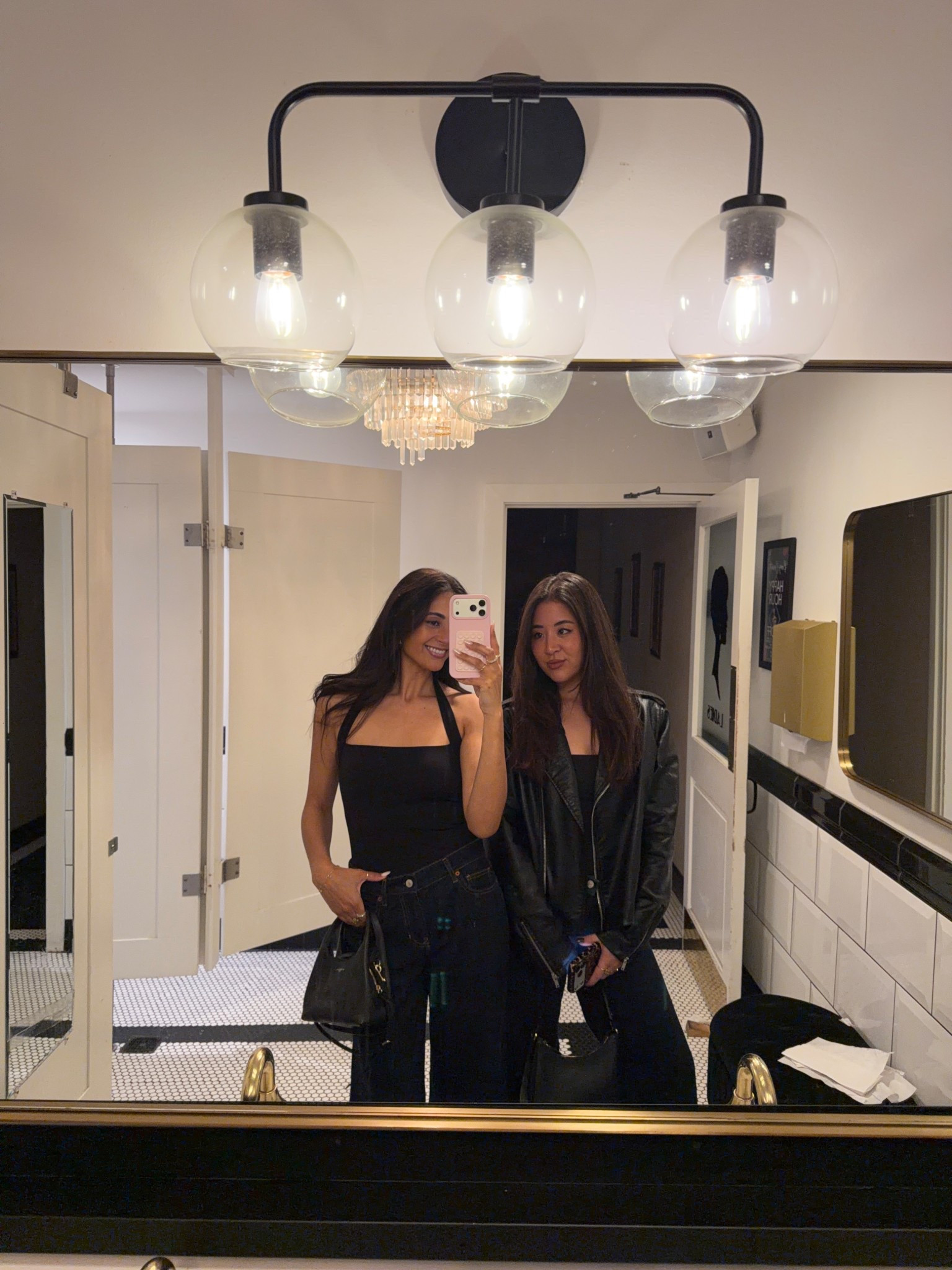 Viral TikTok video outfit deets 
Wearing size small in the top (linked similar too) 
Size 25 in jeans for looser fit 
#goingout 