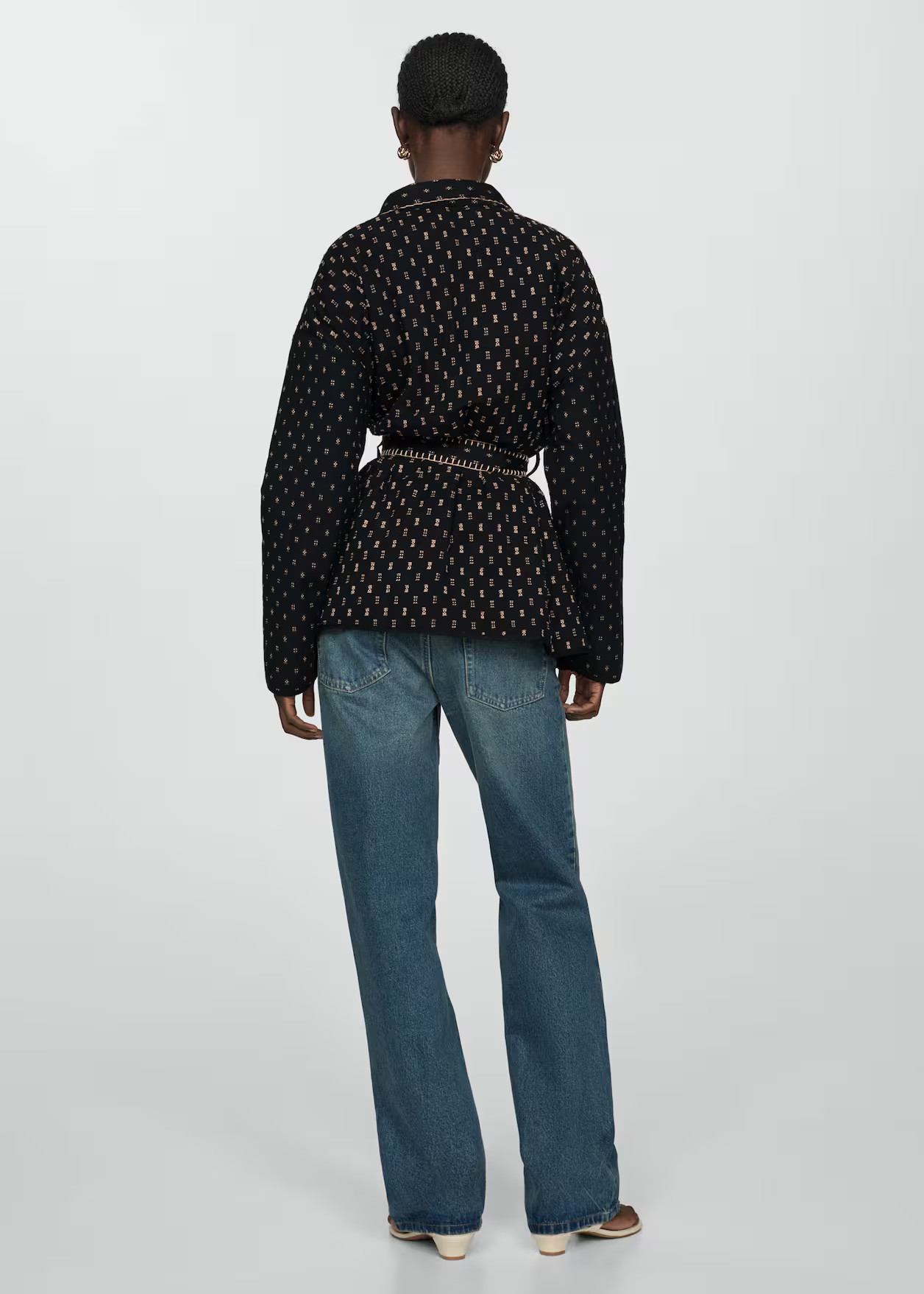 Quilted jacket with embroidered details -  Women | Mango USA | MANGO (US)