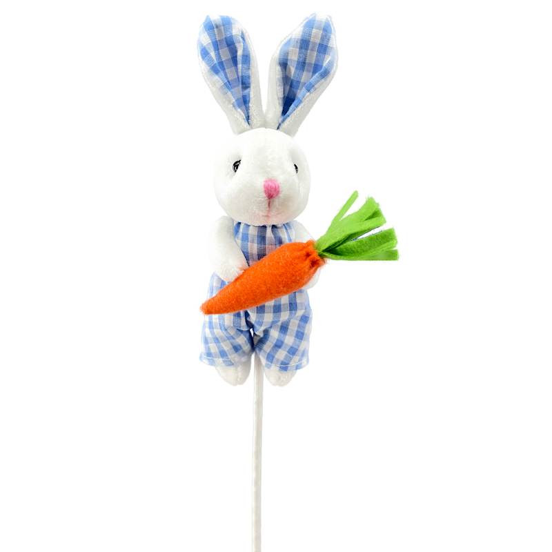 Homespun Easter Blue Bunny Pick, 12" | At Home