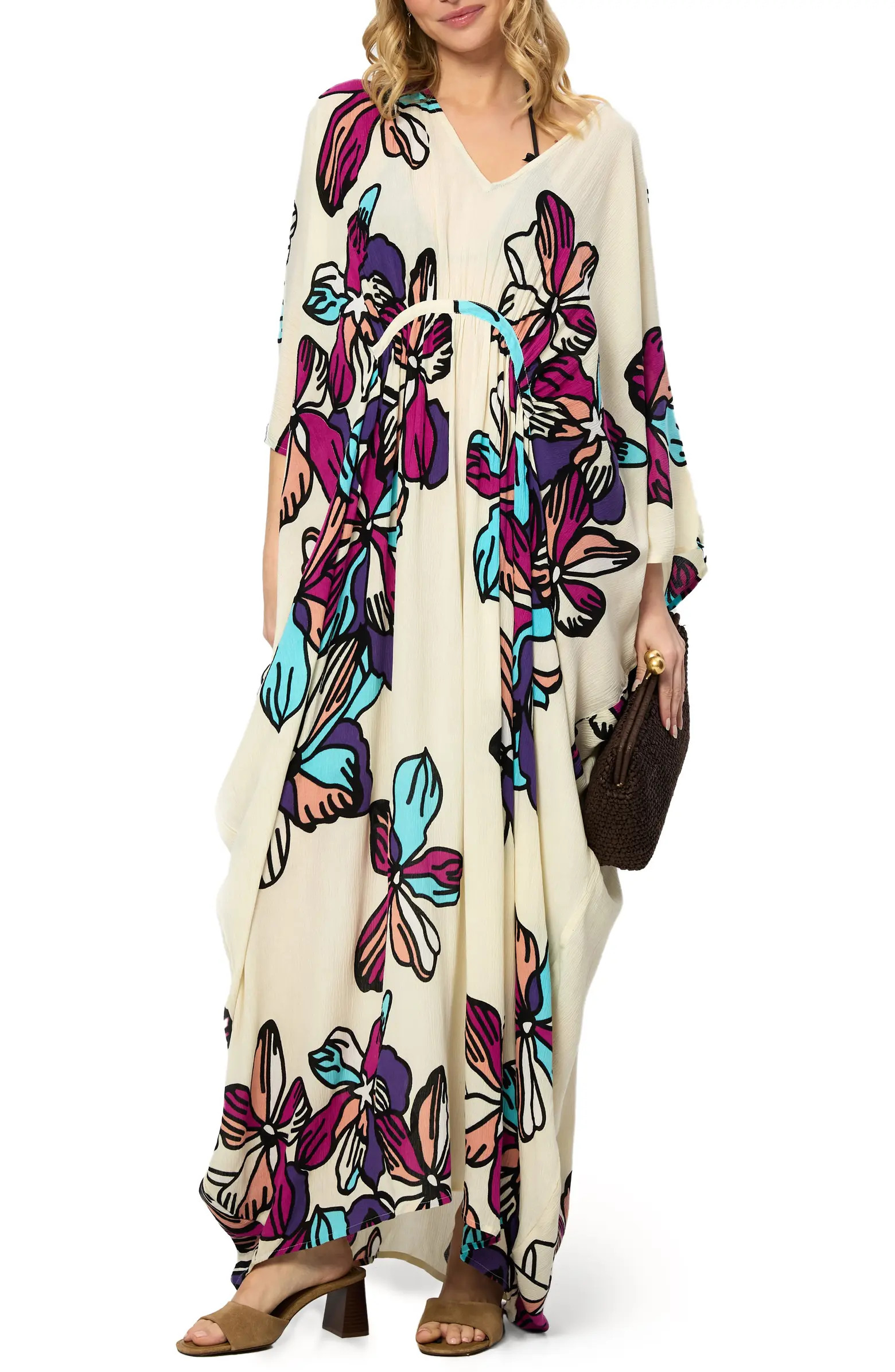 SAACHI Summer Bloom Kaftan Dress | Nordstromrack | Nordstrom Rack