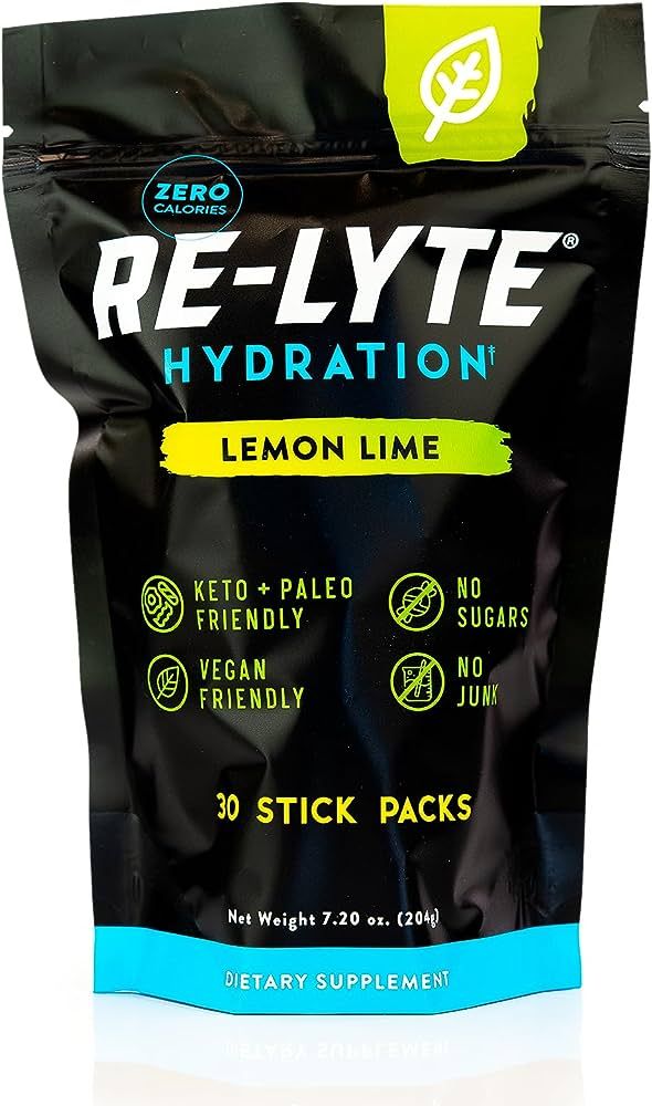 REDMOND Re-Lyte Electrolyte Drink Mix (Lemon Lime), 30 Stick Packs | Amazon (US)