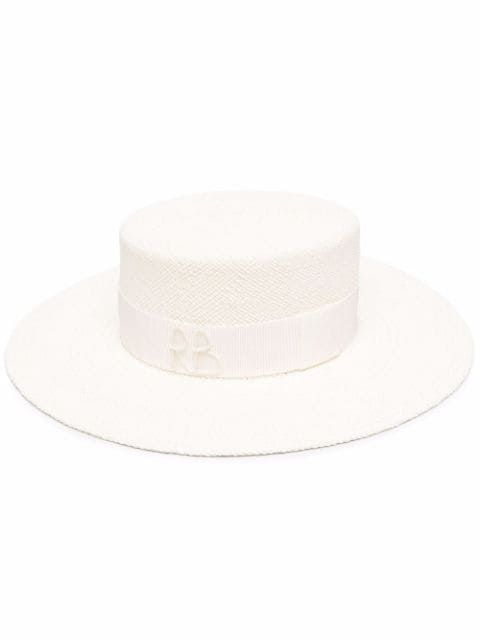 chain-strap wide-brim boater hat | Farfetch Global