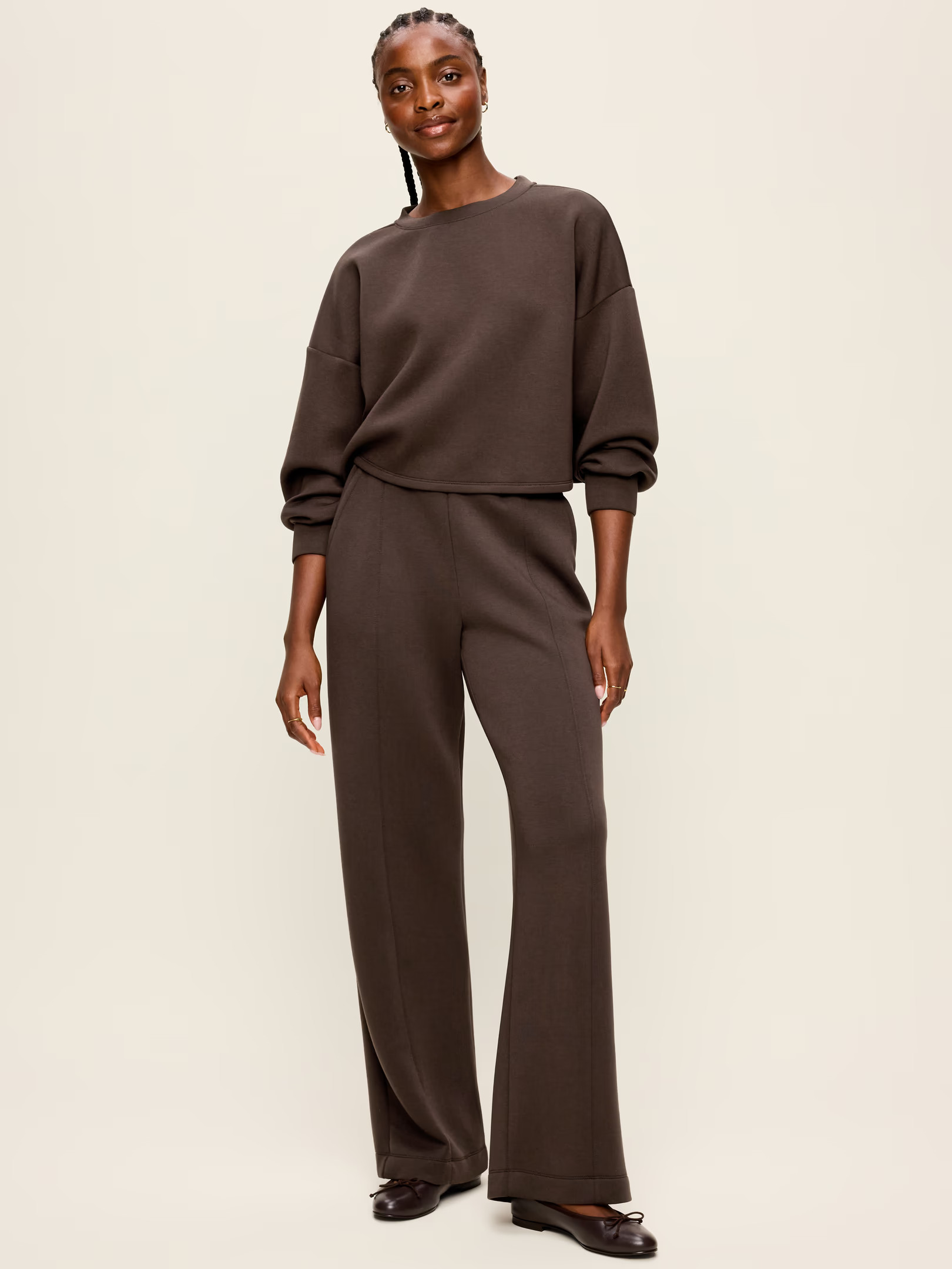 High-Waisted Bounce Fleece Wide-Leg Sweatpants | Old Navy (US)
