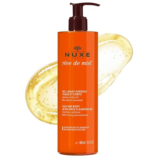 NUXE Reve de Miel Honey Body Wash for Sensitive Skin, 13.5 Fl Oz | Amazon (US)