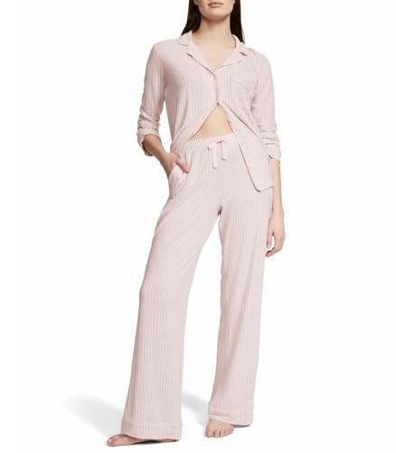 Victoria's Secret Modal Pajama Set, Long Sleeve Shirt and Pants, Pajamas for Women, Purest Pink Stripes, XXL | Amazon (US)