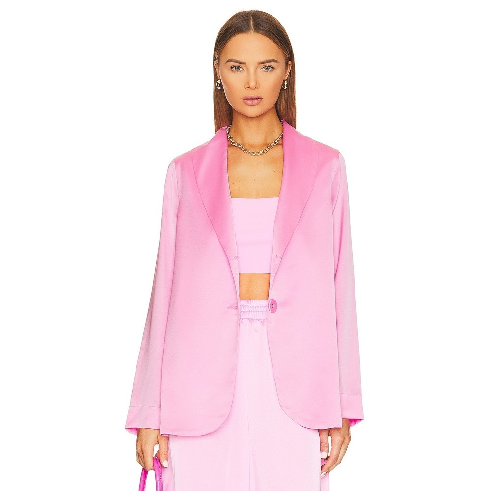 Show Me Your Mumu Felixx Blazer in Pink Luxe Satin | Poshmark