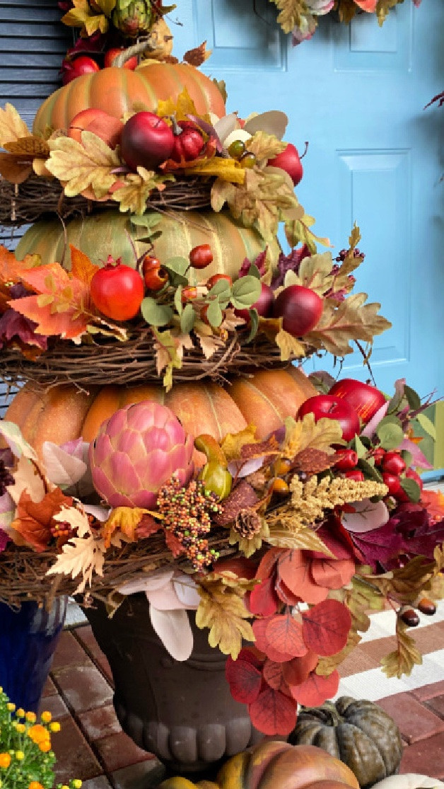 🍂 Fall decorating, but make it a statement! 🎃 I love how this stacked pumpkin topiary brings so much height, texture, and autumn color to a porch or entryway. Layered pumpkins, rustic grapevine wreaths, and fall foliage turn simple seasonal pieces into something completely unique. I’m linking everything you need to recreate the look—or put your own spin on it! 🍁
Shop the supplies and start creating your fall décor!

#LTKSeasonal #LTKHome