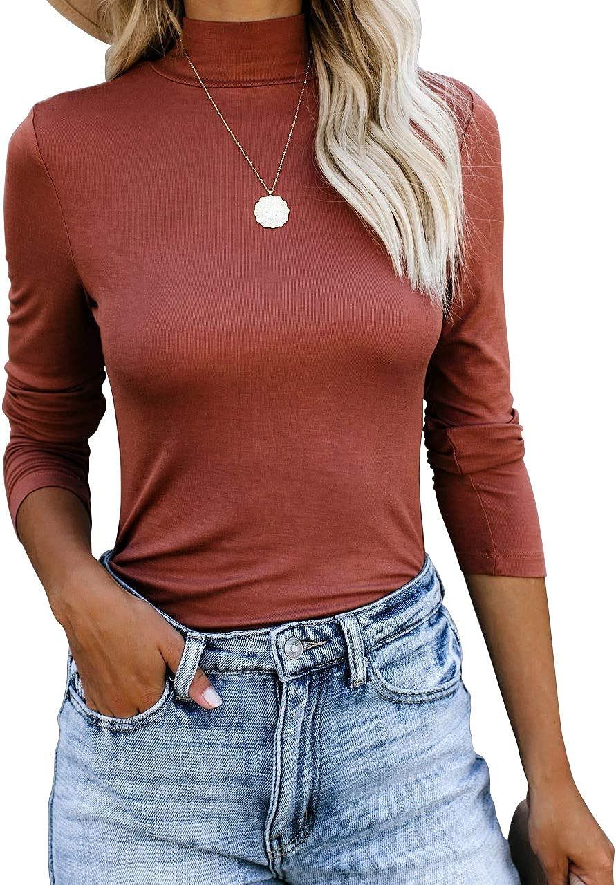 INFITTY Womens Sexy Off The Shoulder Tops Slim Fit Stretchy Cold Shoulder Shirt Blouse | Amazon (US)