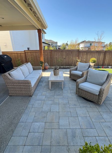 Affordable Walmart patio set, backyard, outdoor decor, affordable coffee table, patio furniture, wicker outdoor furniture 

#LTKhome #LTKSeasonal
