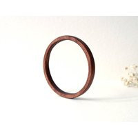 Mahogany Wood Bracelet, Wooden Bangle, Organic Wood 5Th Anniversary Gift | Etsy (US)