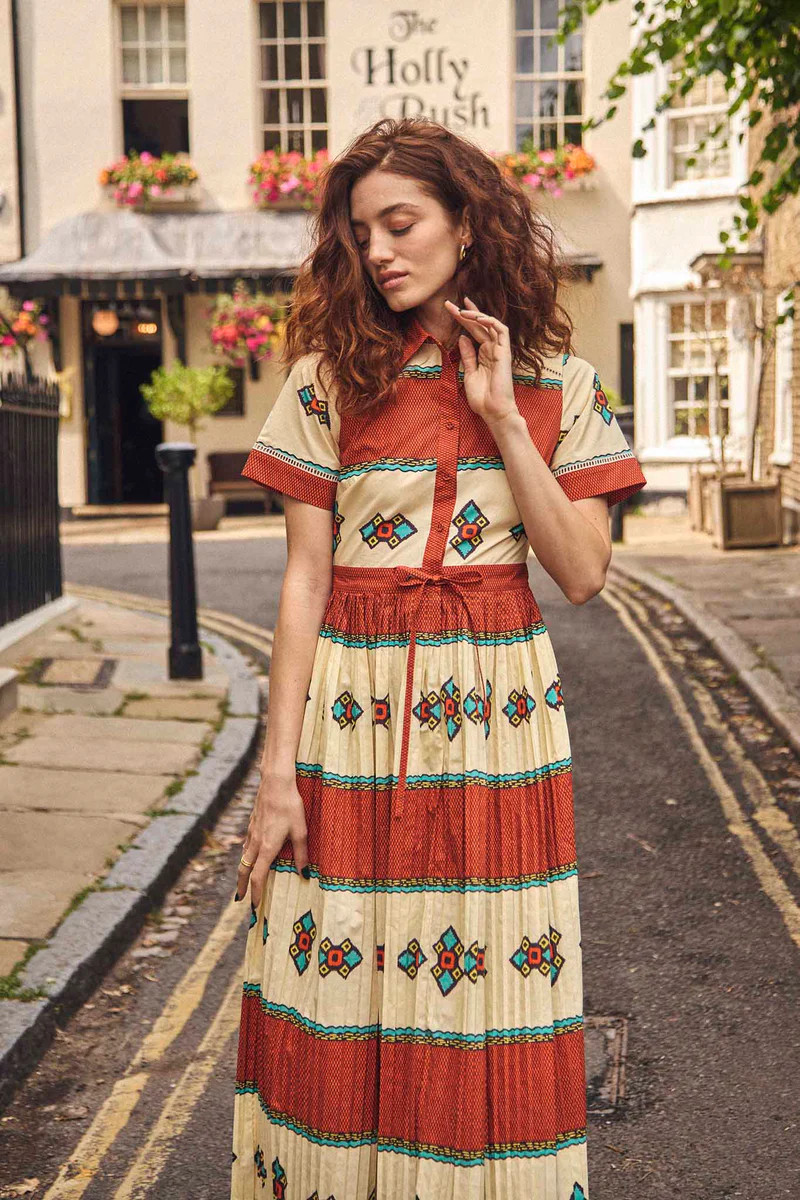 Colby Dress | Pleated Midi Dress | Hunter Bell | Hunter Bell