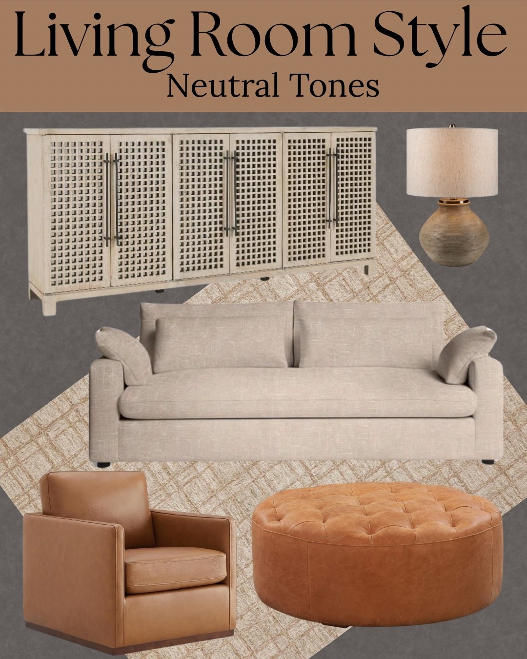 Living Room Style (Neutral Tones)
Warm neutrals that instantly make a space feel cozy and pulled together. Mixing textures like linen, leather, and wood keeps the look inviting and timeless.

#LTKHome #LTKFinds #LTKHomeDecor #LTKUnder100 #LTKLivingRoom #LTKSeasonal #LTKFurniture #LTKStyle

#LTKHome