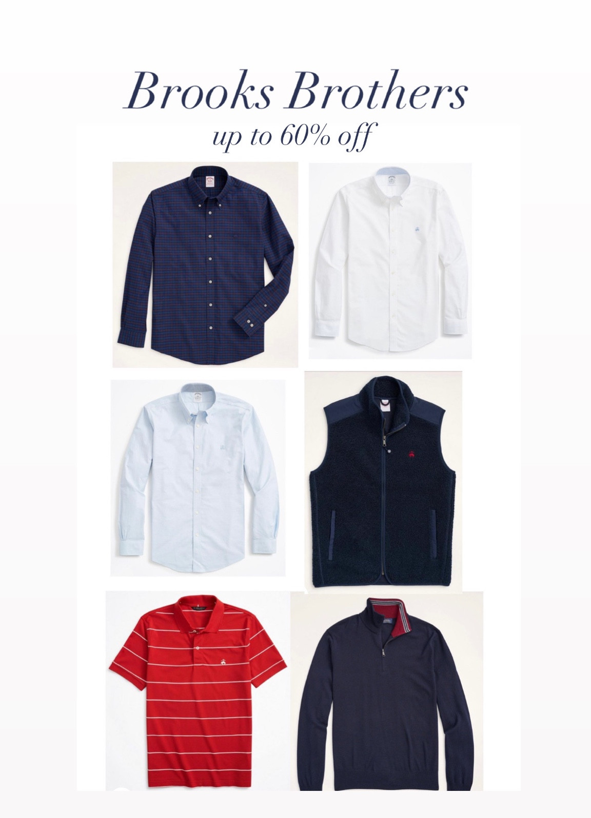 Brooks Brothers Men’s sale up to 60% off. Grabbing these for Tyler. Great for work and every-day attire!

#LTKunder50 #LTKmens #LTKsalealert