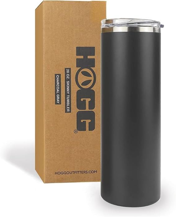 Hogg 20 oz Skinny - Charcoal Gray, Powder Coated Tumblers for Laser Engraving, Engravable Tumbler... | Amazon (US)