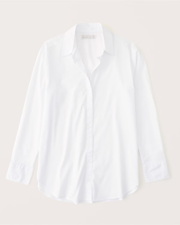 Women's Poplin Button-Up Shirt | Women's Womens Search L2 | Abercrombie.com | Abercrombie & Fitch (US)