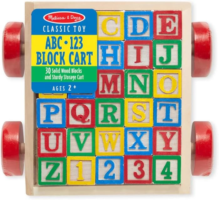 Melissa & Doug Classic ABC Block Cart , 1 Count (Pack of 1) | Amazon (US)