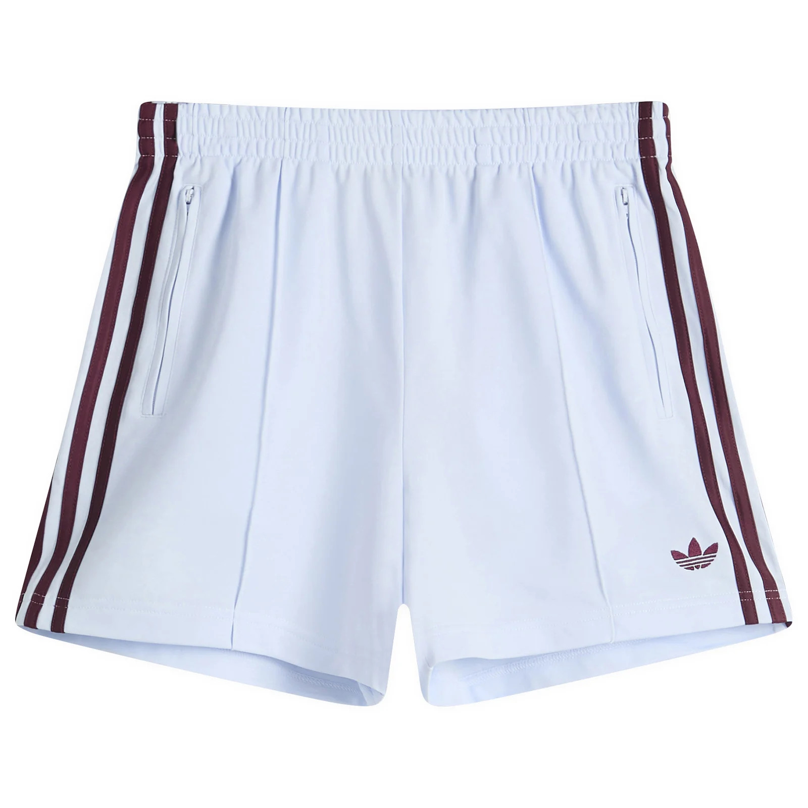 adidas Firebird ShortsCrystal Sky & Maroon | END. Clothing
