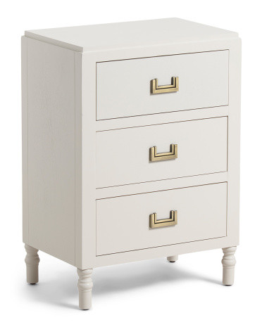 25x17.75 Samantha Three Drawer Side Table | TJ Maxx