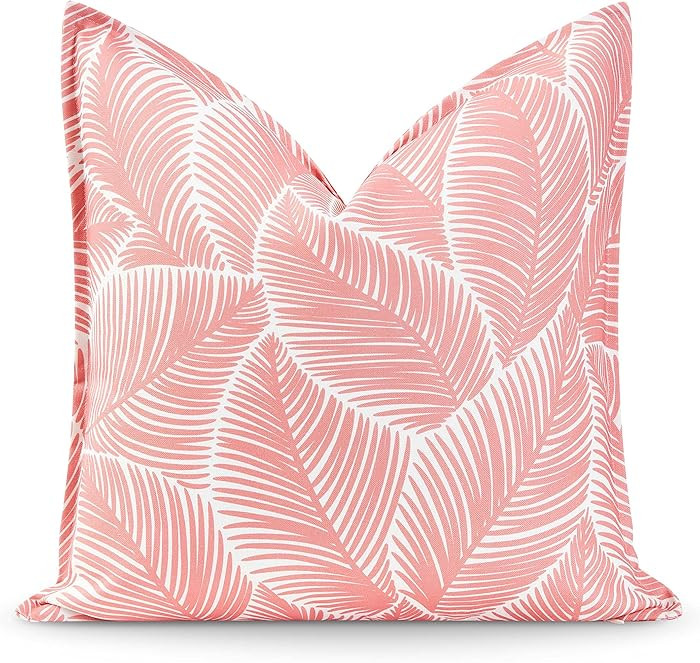 Coastal Patio Indoor Outdoor Pillow Cover Only, 20"x20" Water Resistant for Backyard, Couch, Cora... | Amazon (US)