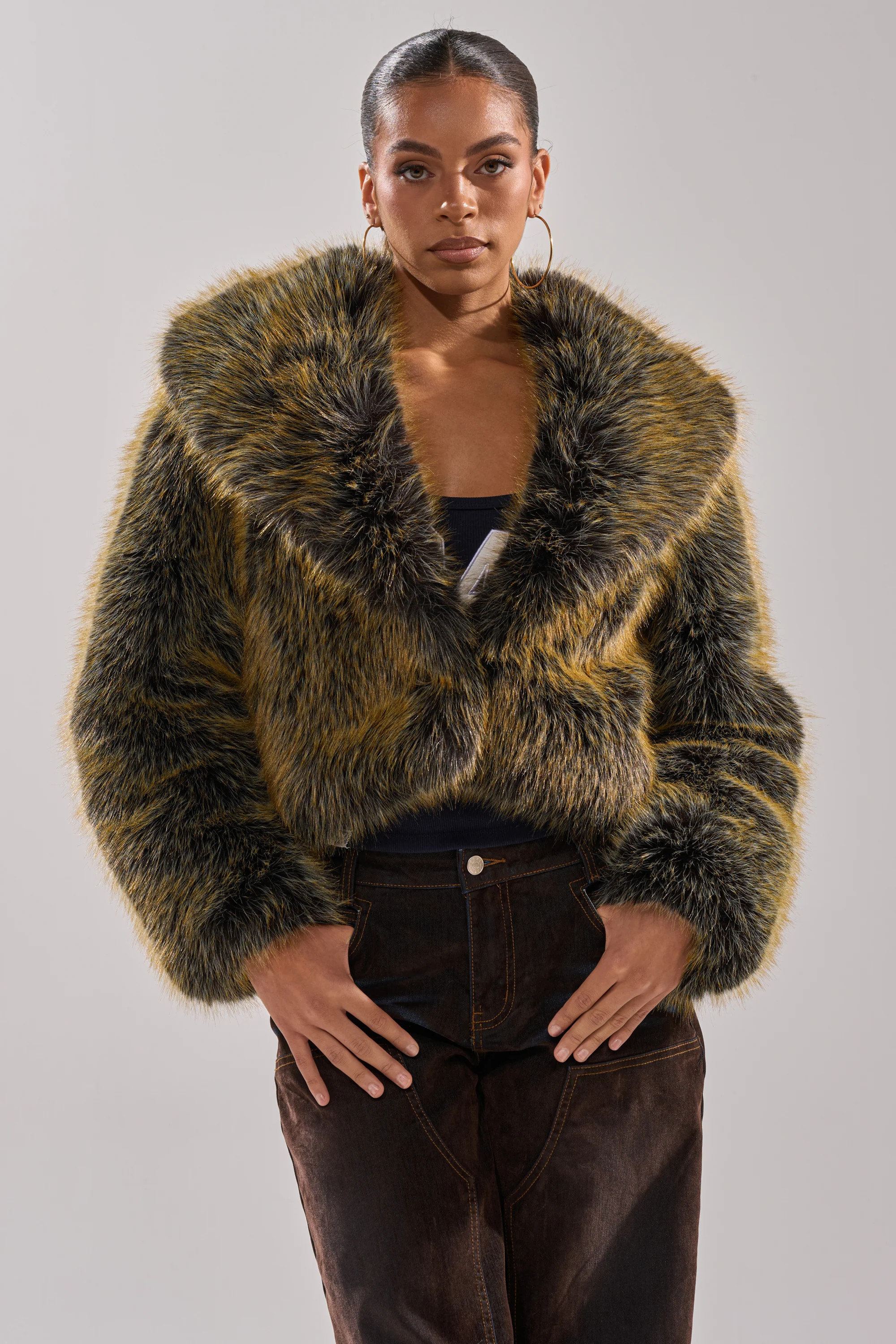 LIMONCELLO FAUX FUR COAT | AKIRA