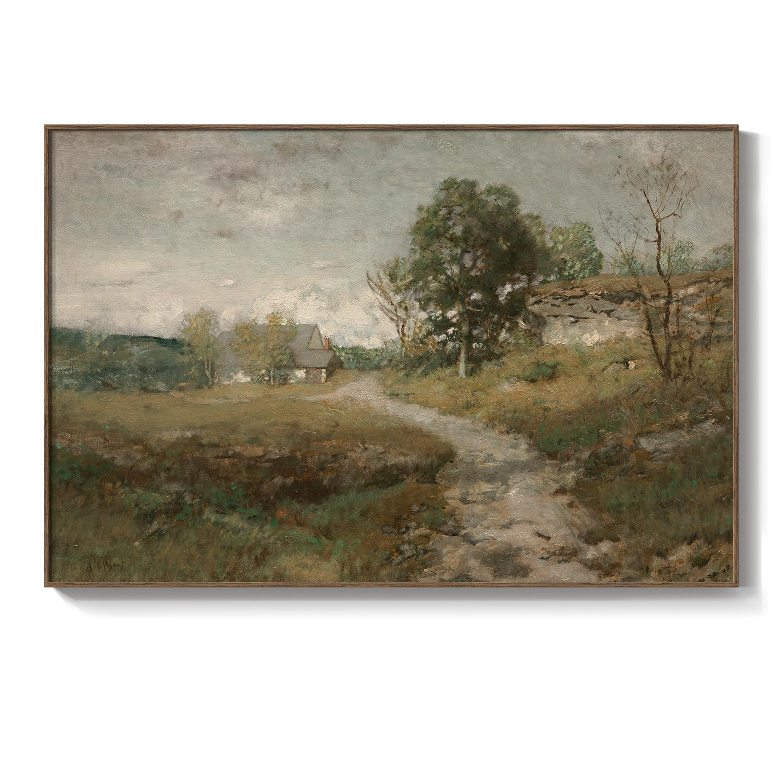 Framed Vintage Landscape Wall Art for Living Room, Farmhouse Rustic French Country Artwork for Wa... | Amazon (US)