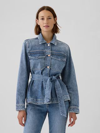 UltraSoft Belted Denim Jacket | Gap (US)