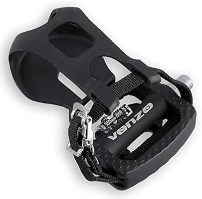 Venzo Fitness Exercise Spin Bike Compatible with Shimano SPD Pedals with Toe Clips & Cleats | Amazon (US)