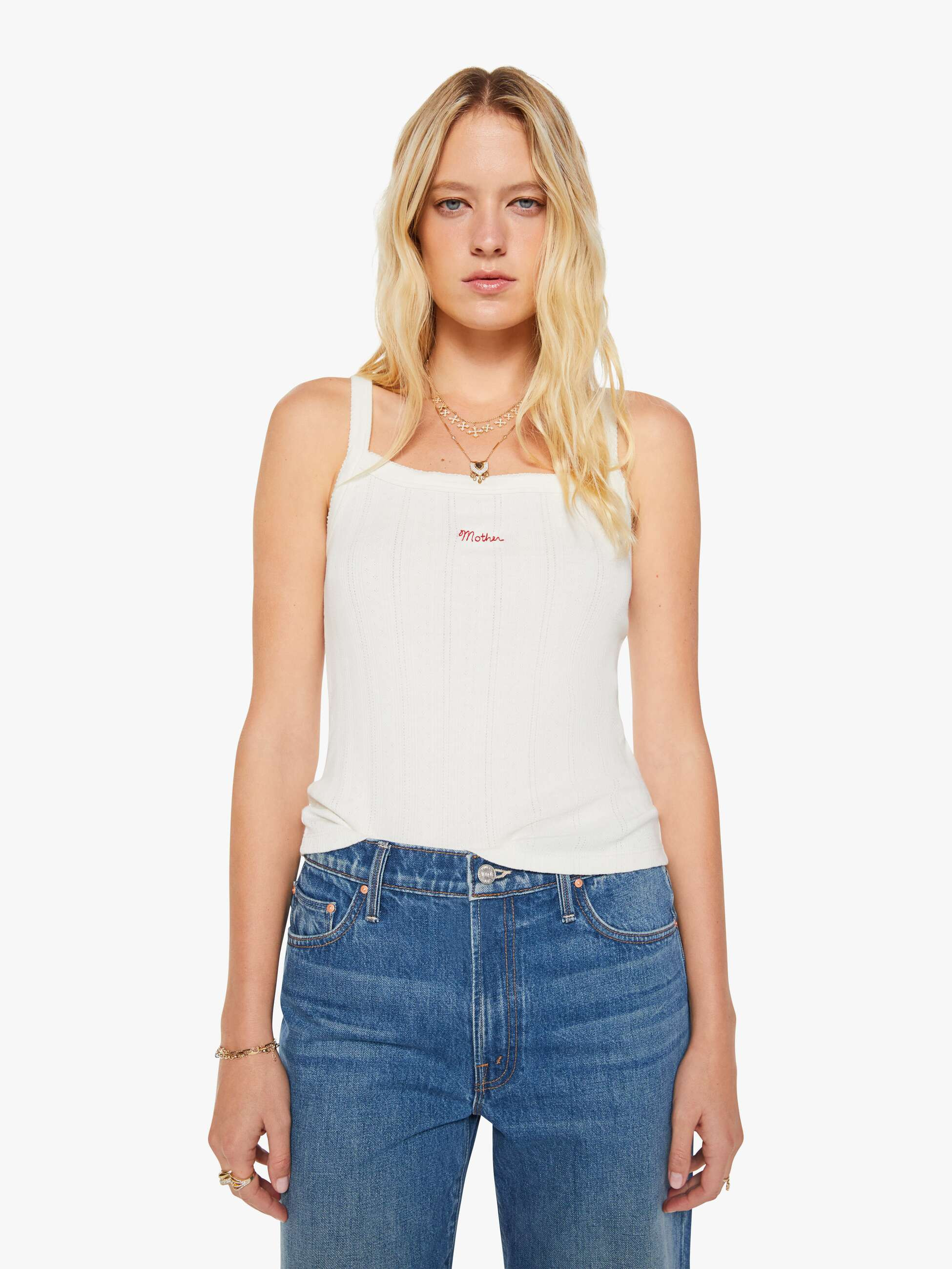 The Teeny Weeny Tank - Whisper White | Mother Denim