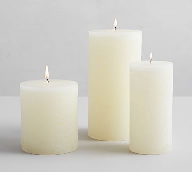 Scented Timber Pillar Candle - Paperwhite | Pottery Barn (US)